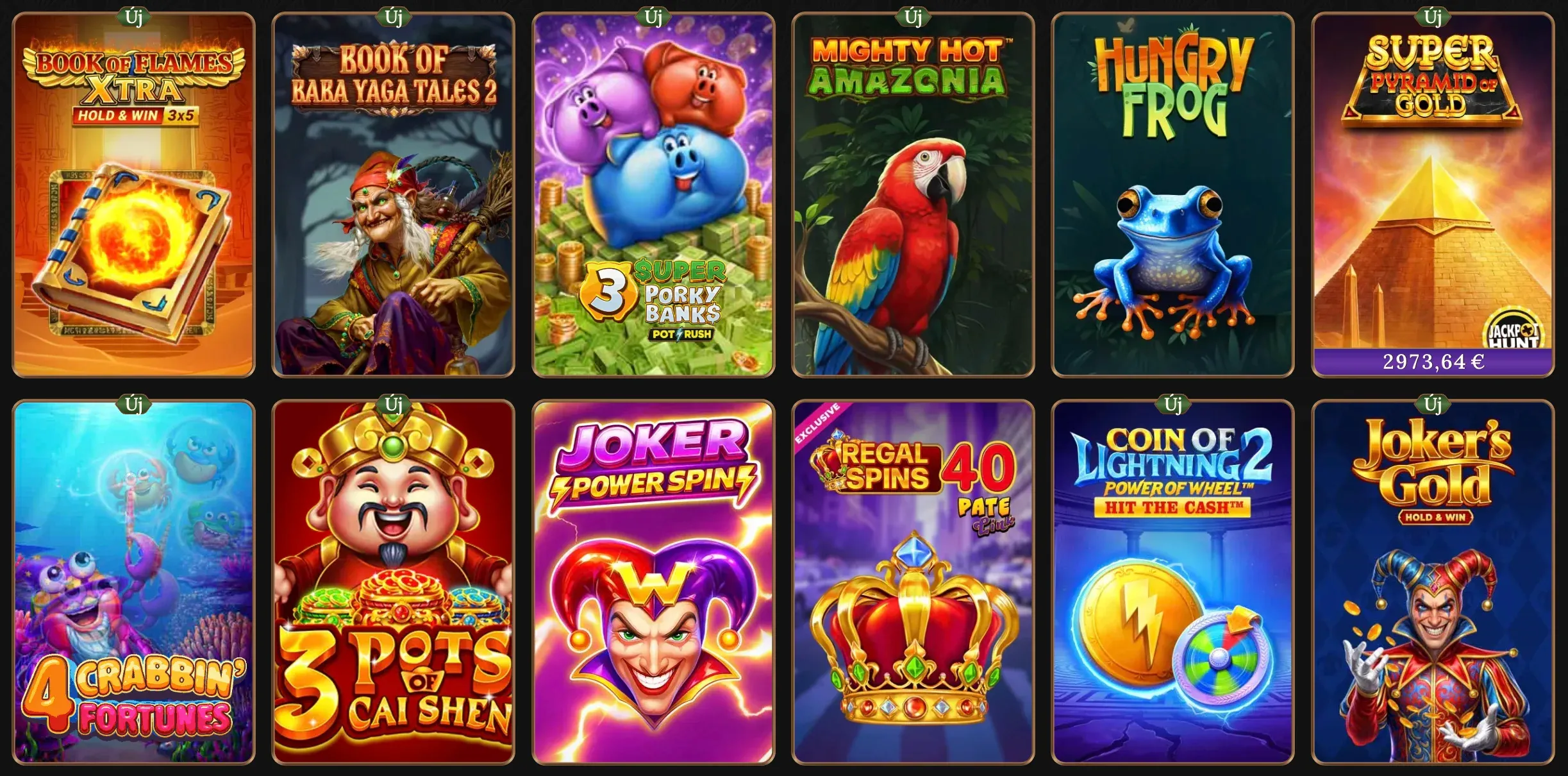 Nyerőgépek választéka a BetWest casino